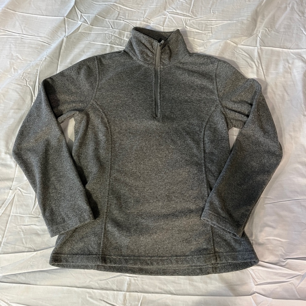 Land’s End Grey Fleece Quarter Zip Pullover, Size XS (2-4)